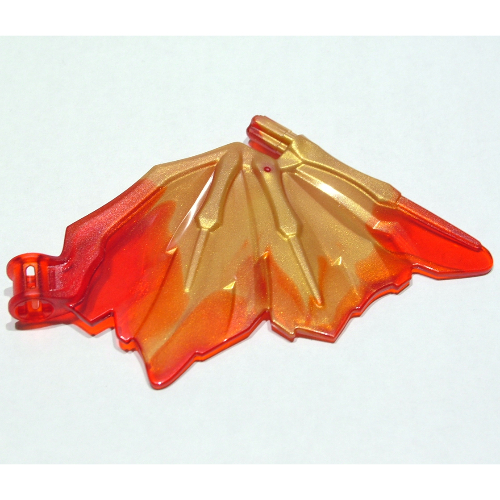 Creature Body Part, Wing, Crystalized with Marbled Pearl Gold Pattern Transparent-Rot