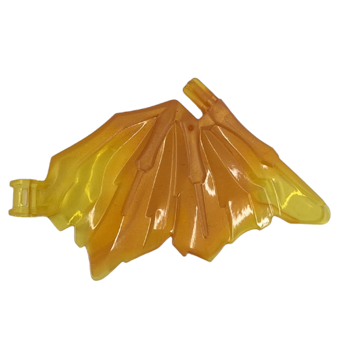 Creature Body Part, Wing, Crystalized with Marbled Pearl Gold Pattern Transparent-Gelb