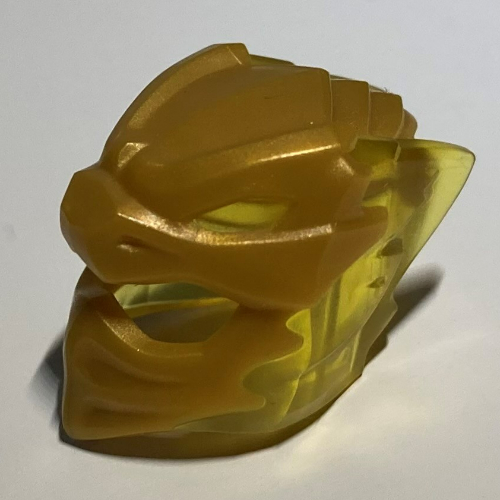 Wrap / Mask with Marbled Trans-Yellow Crystals Pattern Pearl Gold