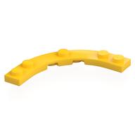 Plate Round Corner 5 × 5 with 4 × 4 Round Cutout Yellow