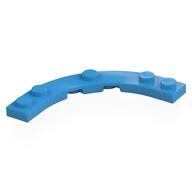 Plate Round Corner 5 × 5 with 4 × 4 Round Cutout Dark Azure