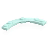Plate Round Corner 5 × 5 with 4 × 4 Round Cutout Light Aqua