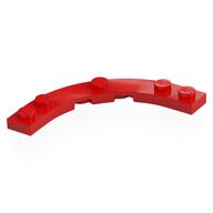 Plate Round Corner 5 × 5 with 4 × 4 Round Cutout Red