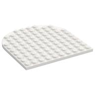 Plate 10 × 10 with Rounded End White