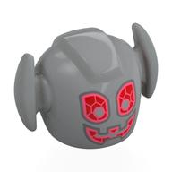 Helmet with Side Pods, Red/Coral Droid Eyes, Mouth (Ultron) Hellblaugrau