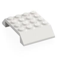 Brick Sloped 45° 6 × 4 Double with 4 × 4 Cutout White