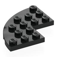 Plate Round Corner 5 × 5 with 2 × 2 Cutout in Black