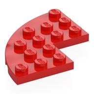 Plate Round Corner 5 × 5 with 2 × 2 Cutout Red