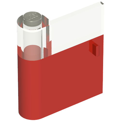 Door 1 × 3 × 3 Left with Window and Vertical Handle Rot
