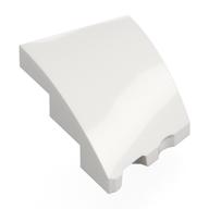 Brick Wedged, Curved 3 × 2 with Stud Notch Left in White