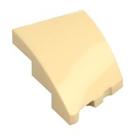 Brick Wedged, Curved 3 × 2 with Stud Notch Left Tan