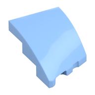 Brick Wedged, Curved 3 × 2 with Stud Notch Left Bright Light Blue