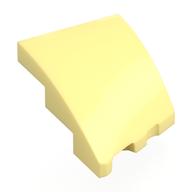Brick Wedged, Curved 3 × 2 with Stud Notch Left Bright Light Yellow
