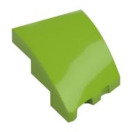 Brick Wedged, Curved 3 × 2 with Stud Notch Left Lime