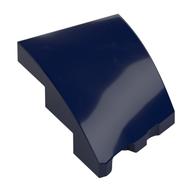 Brick Wedged, Curved 3 × 2 with Stud Notch Left Dark Blue