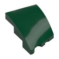 Brick Wedged, Curved 3 × 2 with Stud Notch Left Dark Green