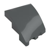 Brick Wedged, Curved 3 × 2 with Stud Notch Left Dark Bluish Gray