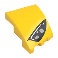 Brick Wedged, Curved 3 × 2 with Stud Notch Left with Headlight print Yellow