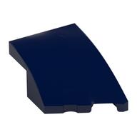 Brick Wedged, Curved 3 × 2 with Stud Notch Right Dark Blue