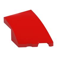Brick Wedged, Curved 3 × 2 with Stud Notch Right Red