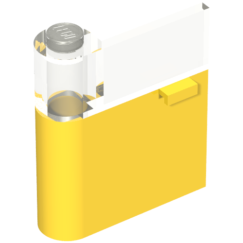 Door 1 × 3 × 3 Left with Window and Horizontal Handle Gelb