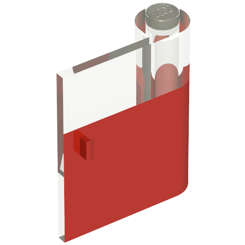 Door 1 × 3 × 3 Right with Window and Vertical Handle Rot