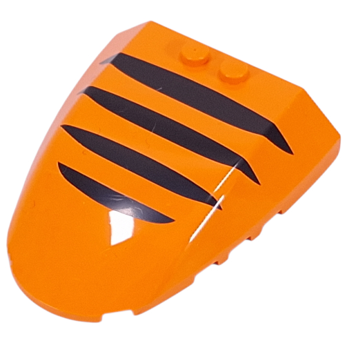 Windscreen 6 × 7 × 1 1/3 with Black Stripes print Orange