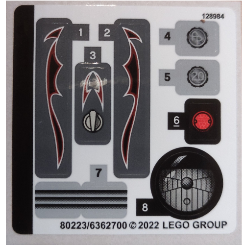 Stickerbogen für Set 42132-1 [Keine Farbe/Beliebige Farbe]