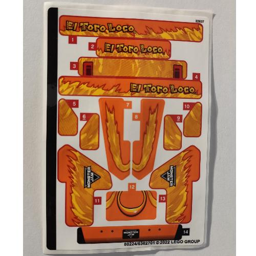 Stickerbogen für Set 42135-1 [Keine Farbe/Beliebige Farbe]