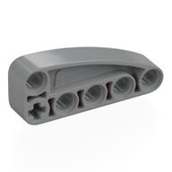 Technic Beam 2 × 5 L-Shape with Quarter Ellipse Thick Hellblaugrau