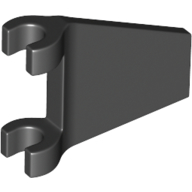 Flag 2 × 2 Trapezoid with Flared Area between Clips Schwarz