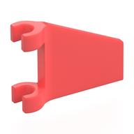 Flag 2 × 2 Trapezoid with Flared Area between Clips Coral