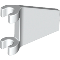 Flag 2 × 2 Trapezoid with Flared Area between Clips White