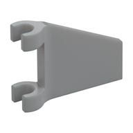 Flag 2 × 2 Trapezoid with Flared Area between Clips Light Bluish Gray