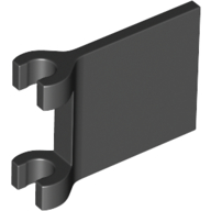 Flag 2 × 2 Square, Flared Clip Edge [Thick Clips] Black