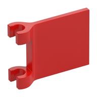 Flag 2 × 2 Square, Flared Clip Edge [Thick Clips] Red