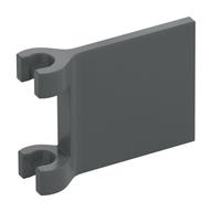 Flag 2 × 2 Square, Flared Clip Edge [Thick Clips] Dark Bluish Gray
