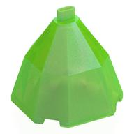 Minidoll Skirt, Full, Octagonal, No Feet Opal Trans-Bright Green