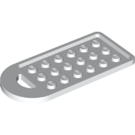 Bag Tag with 3 × 6 Studs in White