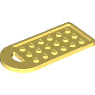 Bag Tag with 3 × 6 Studs Bright Light Yellow