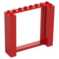Door Frame Double 2 × 8 × 6 Red