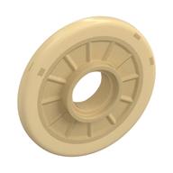 Wheel Wheelchair with Pin Hole, Fixed Tan Hard Rubber Tire Pattern Tan