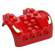 Vehicle Body, Wheel Arch / Mudguard 6 × 6 × 2 Curved Fenders with White/Yellow Headlights print Red