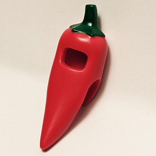 Costume Chili Pepper with Green Stem print Red