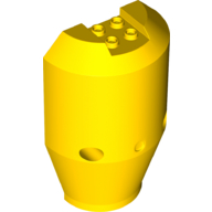 Tipper Drum 3 × 6 × 8 Cement Mixer Half, with 2 × 2 Studs on End Yellow