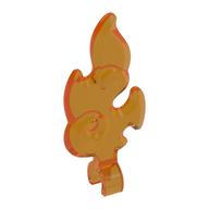 Wave / Flame with Clip Transparent-Orange