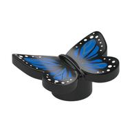 Insect, Butterfly with Dark Blue Wings, White Spots print Black