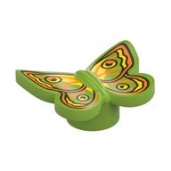 Insect, Butterfly with Yellow, Orange, Black Decorations print Limette