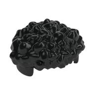 Hair Coiled, Straight Sides Black