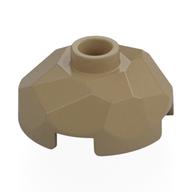 Rock Boulder 2 × 2 × 2/3, Top Dark Tan
